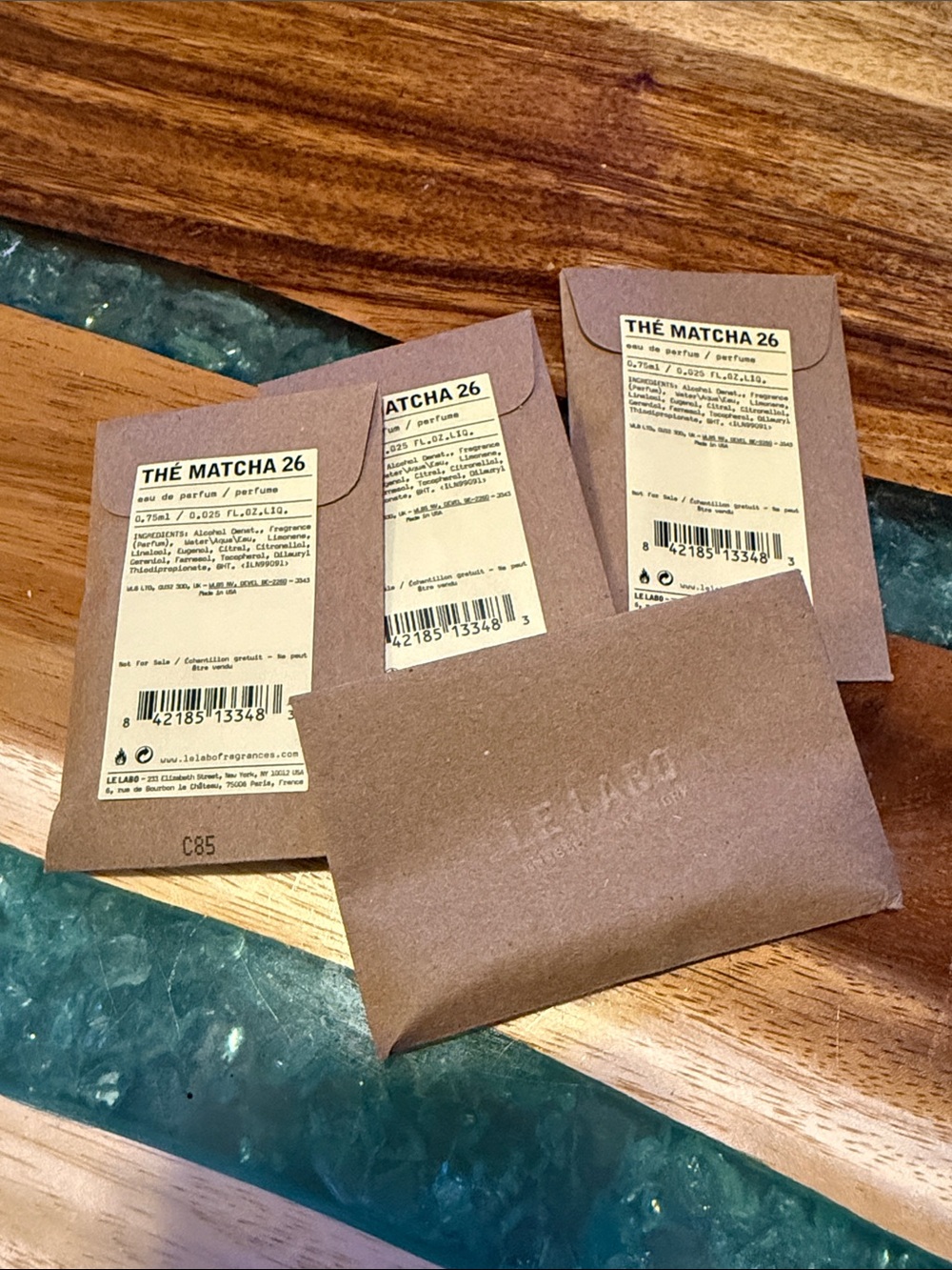 Le Labo Thé Matcha 26 Samples Set of 4